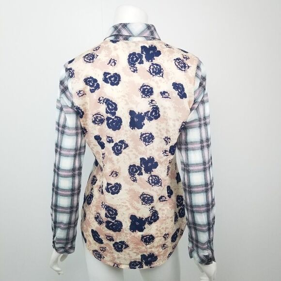 Cabi Plaid & Floral Button Down Festival Shirt - Picture 6 of 6